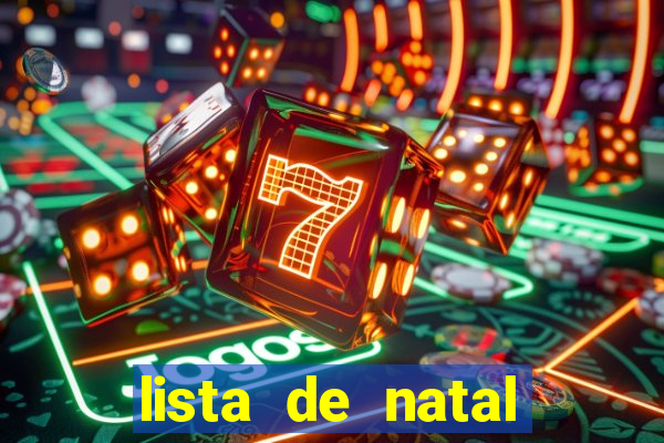 lista de natal para imprimir